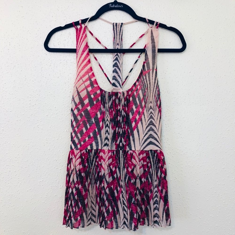 Akiko Pink Printed Strappy Tank